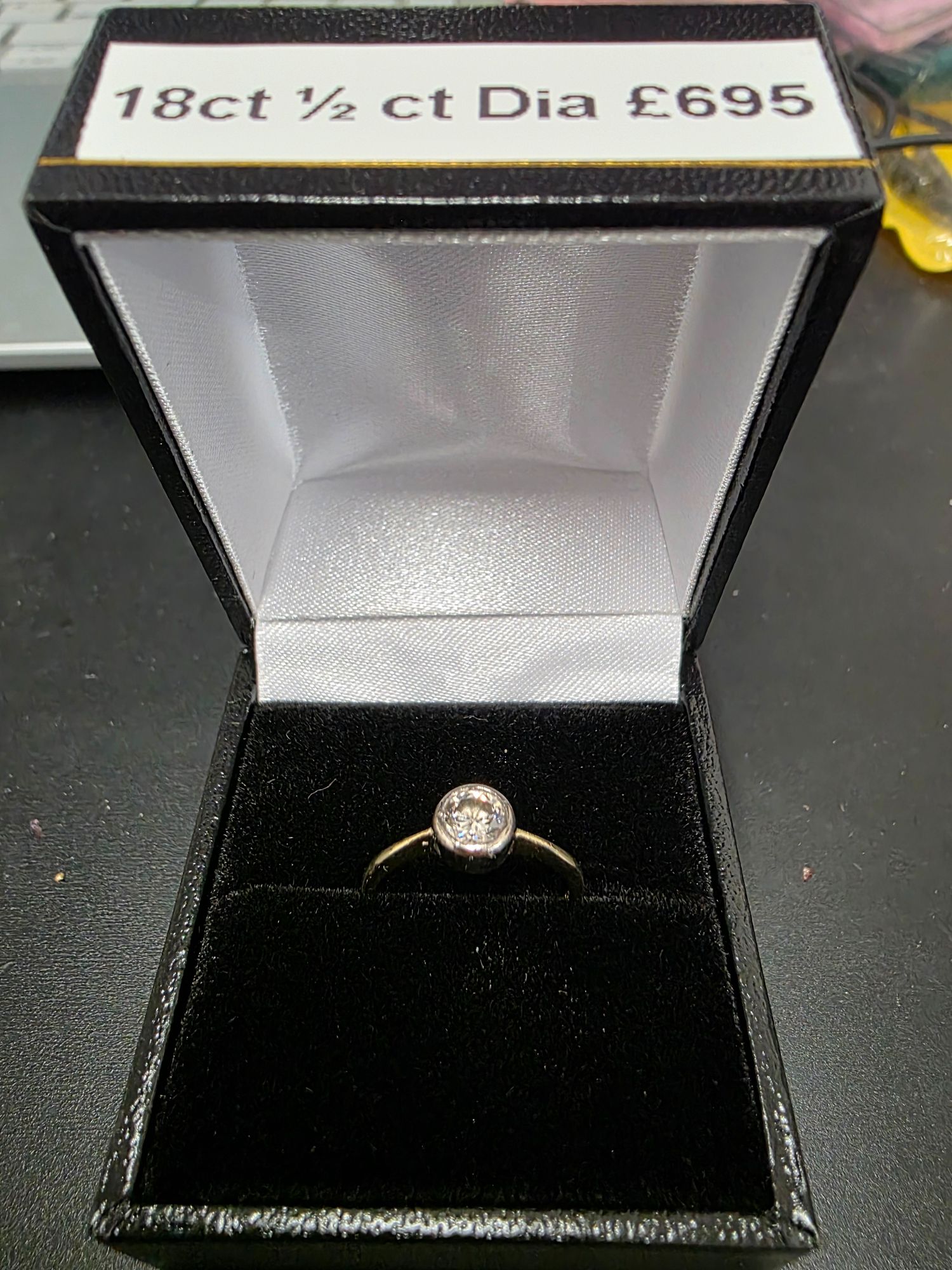 18ct Gold with 1/2 carat diamond